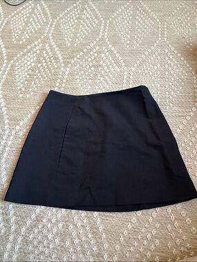 Zara Black A-Line Mini Skirt